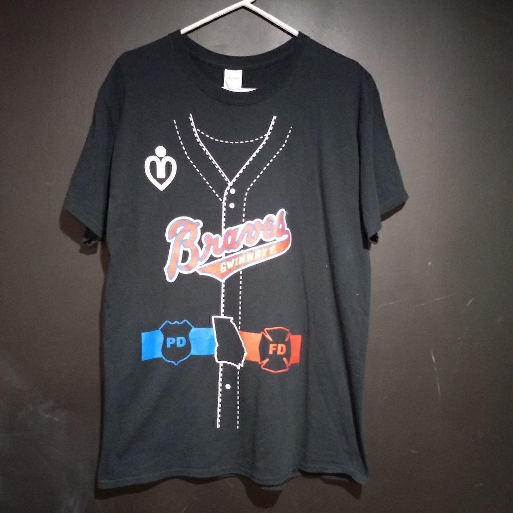 Gwinnett Braves Baseball PD-FD Collaboration T-Shirt